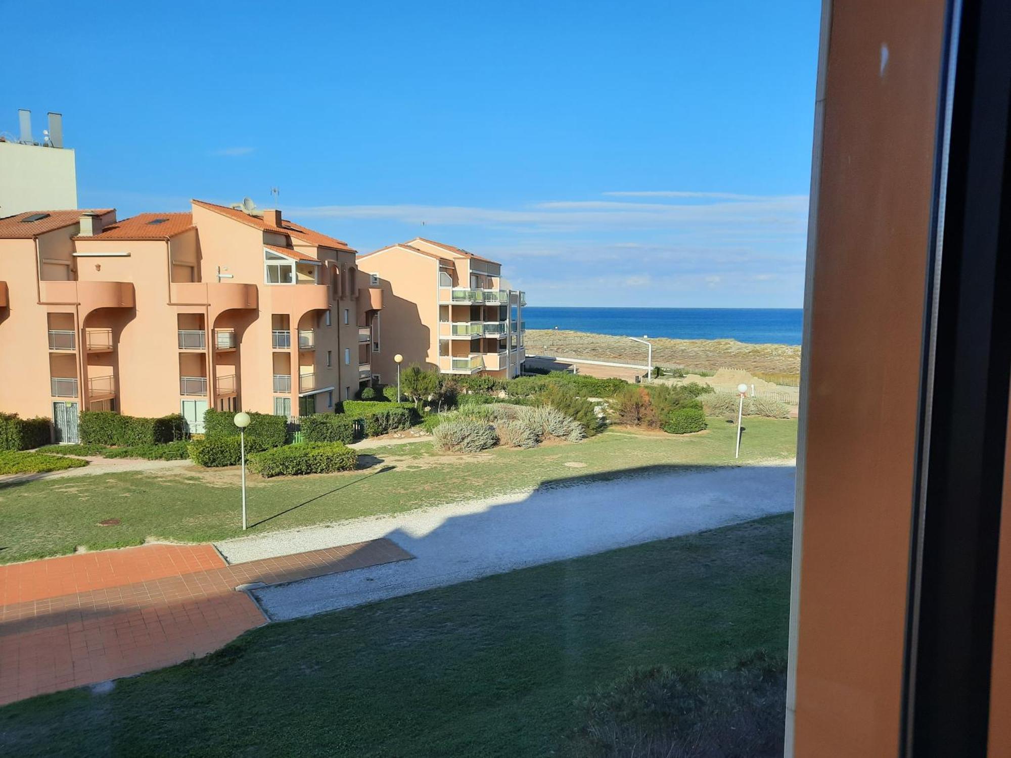 Appartement Vue Mer, Acces Direct Plage, Parking Privatif Ле-Баркарес Екстер'єр фото